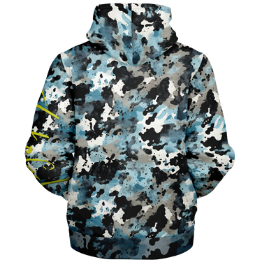 Chokefish™ Microfleece Zip-Up Hoodie Acid-Wash Colors-012B